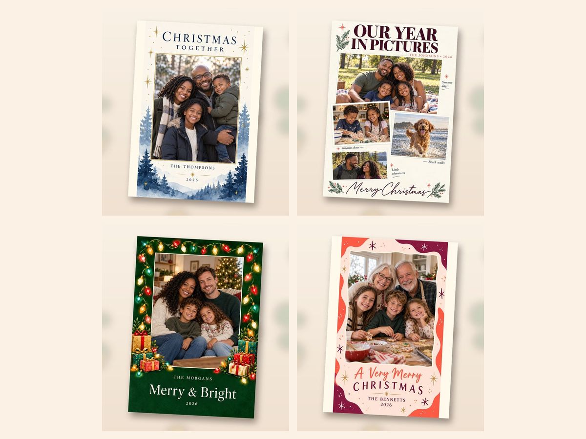 Christmas cards with your family photo
