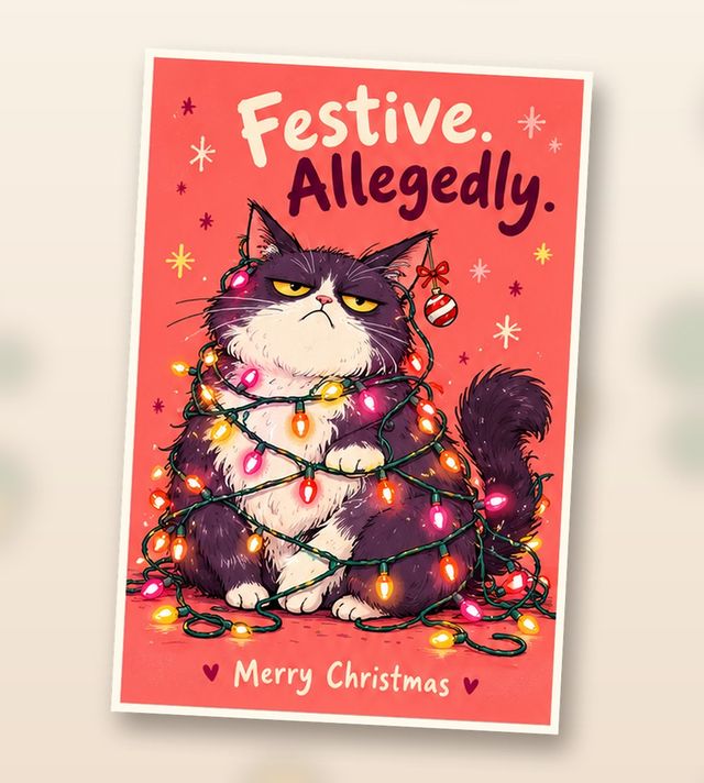 Card front: Festive. Allegedly.
