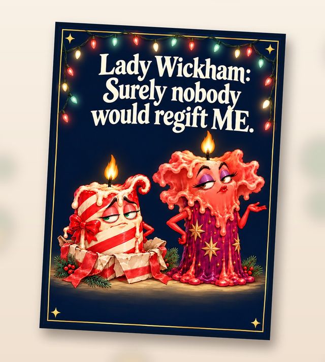 Card front: Lady Wickham: Surely nobody would regift ME.