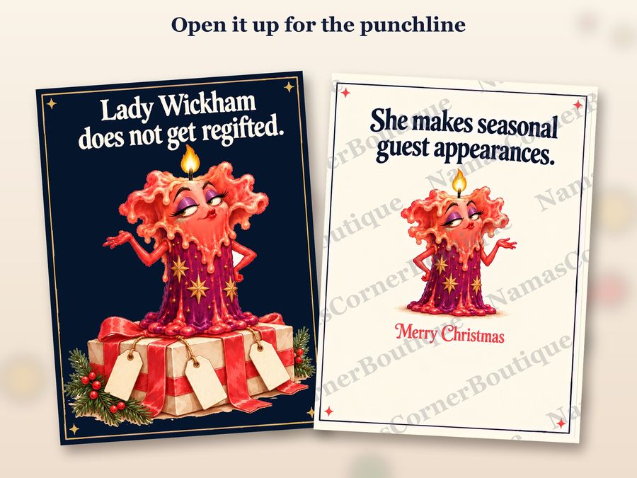 The Seasonal Guest Appearances card opened up, inside covered by a watermark