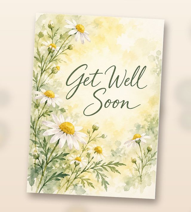 Card front: Get Well Soon