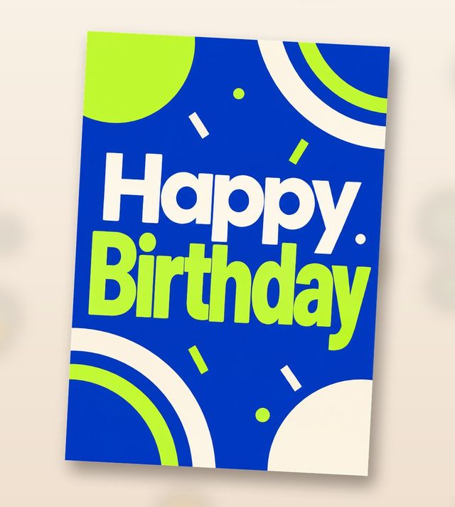 Card front: Happy Birthday