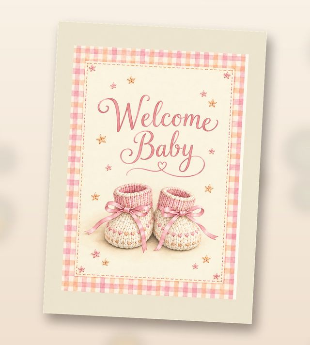 Card front: Welcome Baby