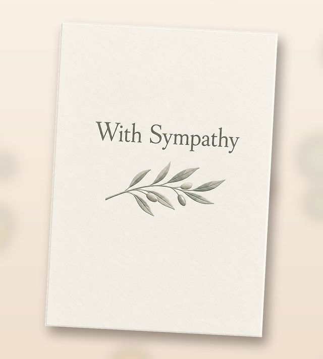 Card front: With Sympathy