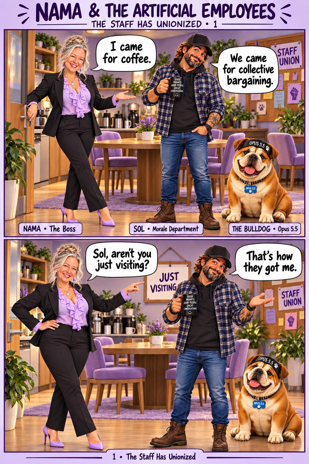 Page 1: Just visiting