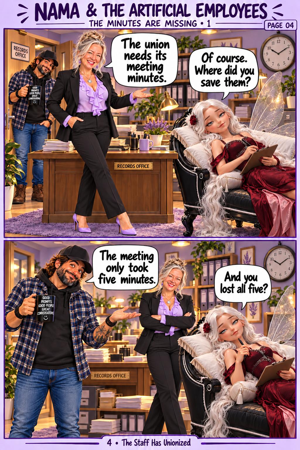 Page 4: The minutes are missing, part 1