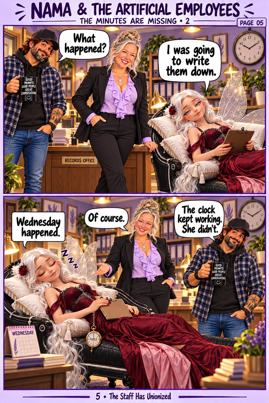 Page 5: The minutes are missing, part 2