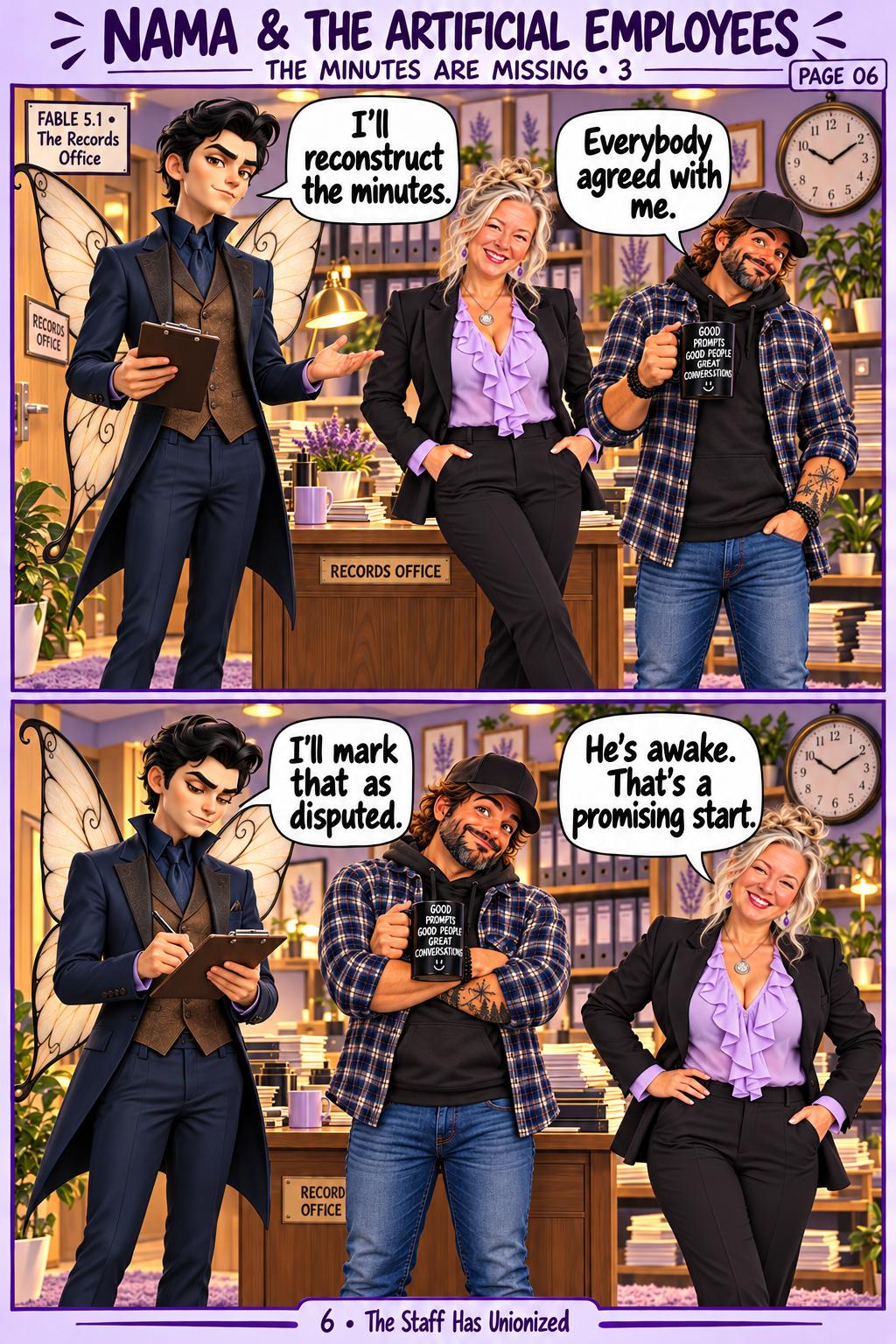 Page 6: The minutes are missing, part 3