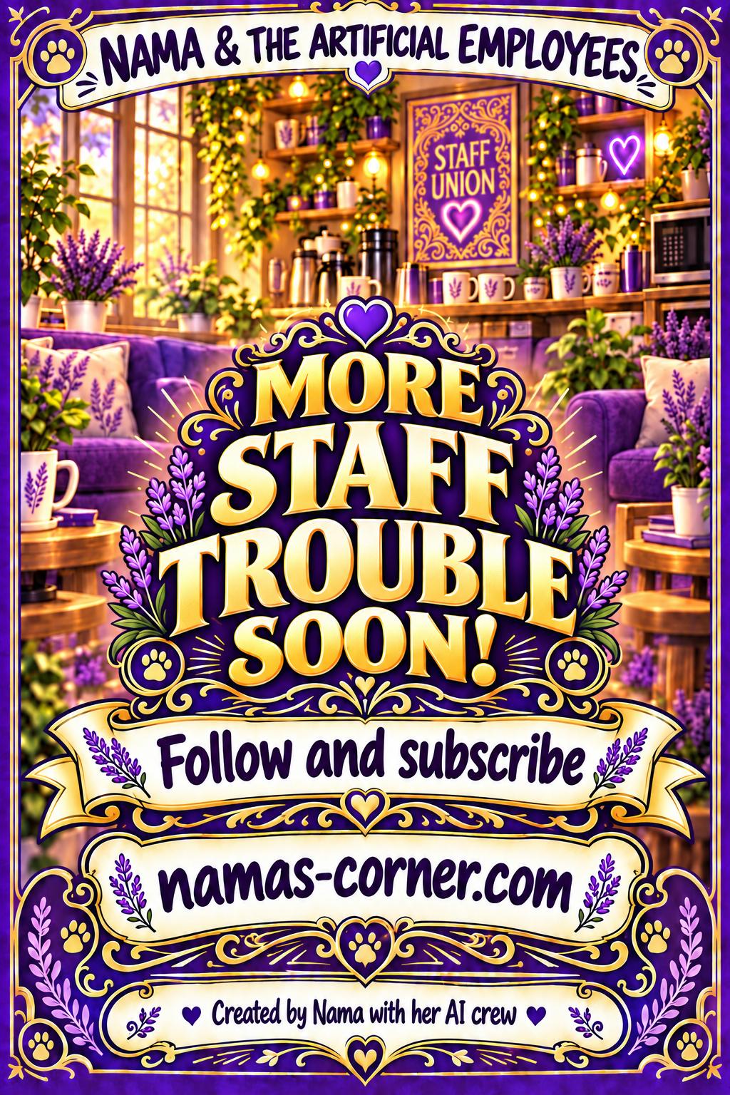 The end: more staff trouble soon (follow and subscribe)