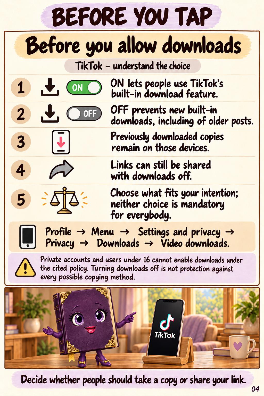 Page 4: Before you allow downloads