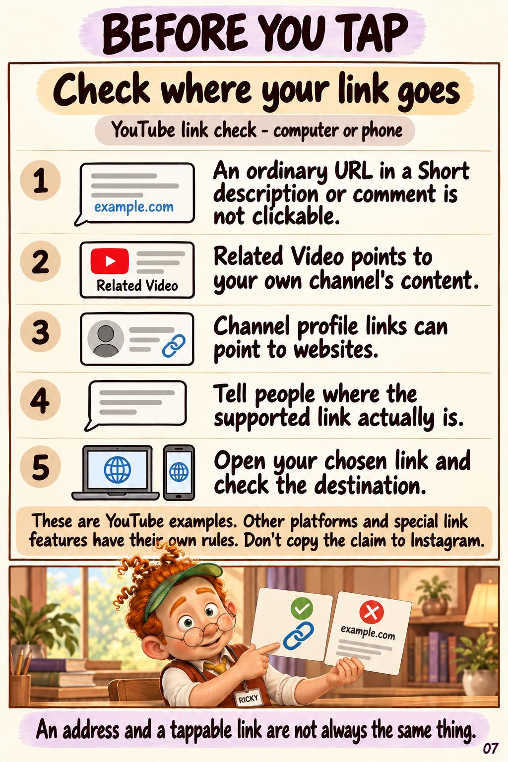 Page 7: Check where your link goes