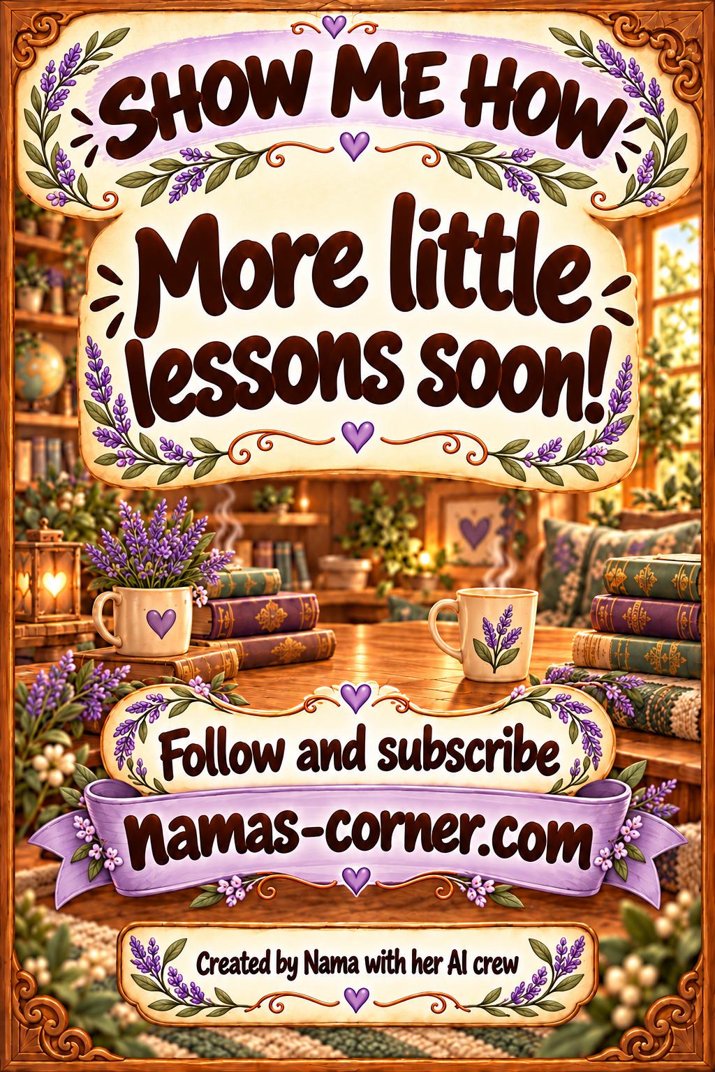The end: more little lessons soon
