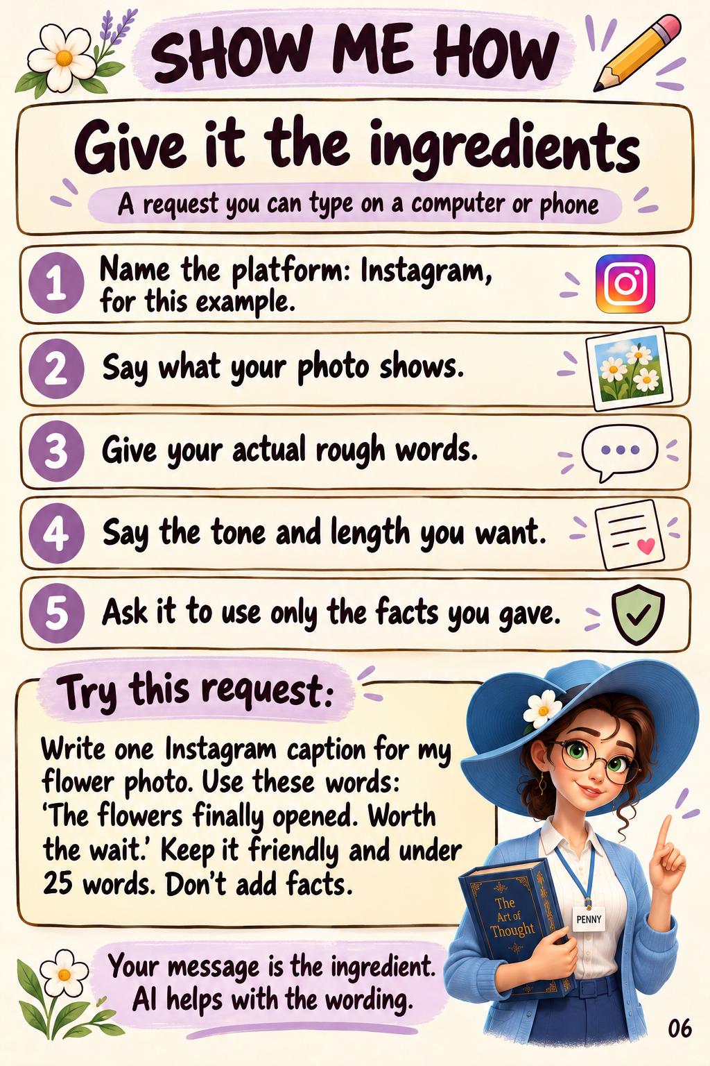 Page 6: Give it the ingredients